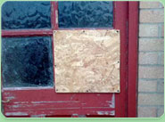 boarded up East Bedfont